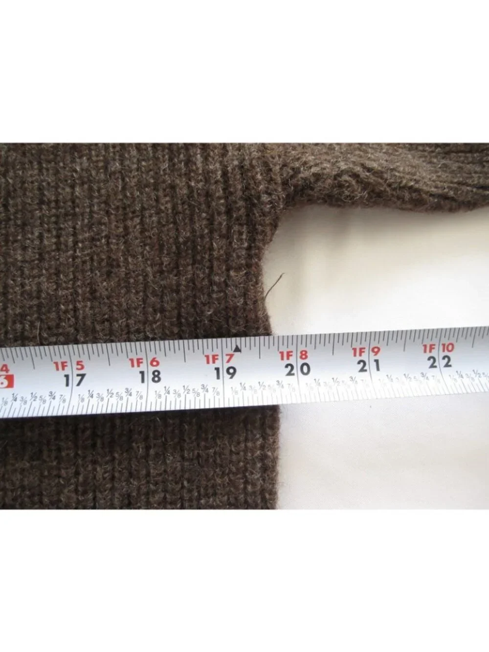 Vtg The Fern Brand NZ Pure New Wool Ribbed Sweater Cabincore Men Sz S (MS59)